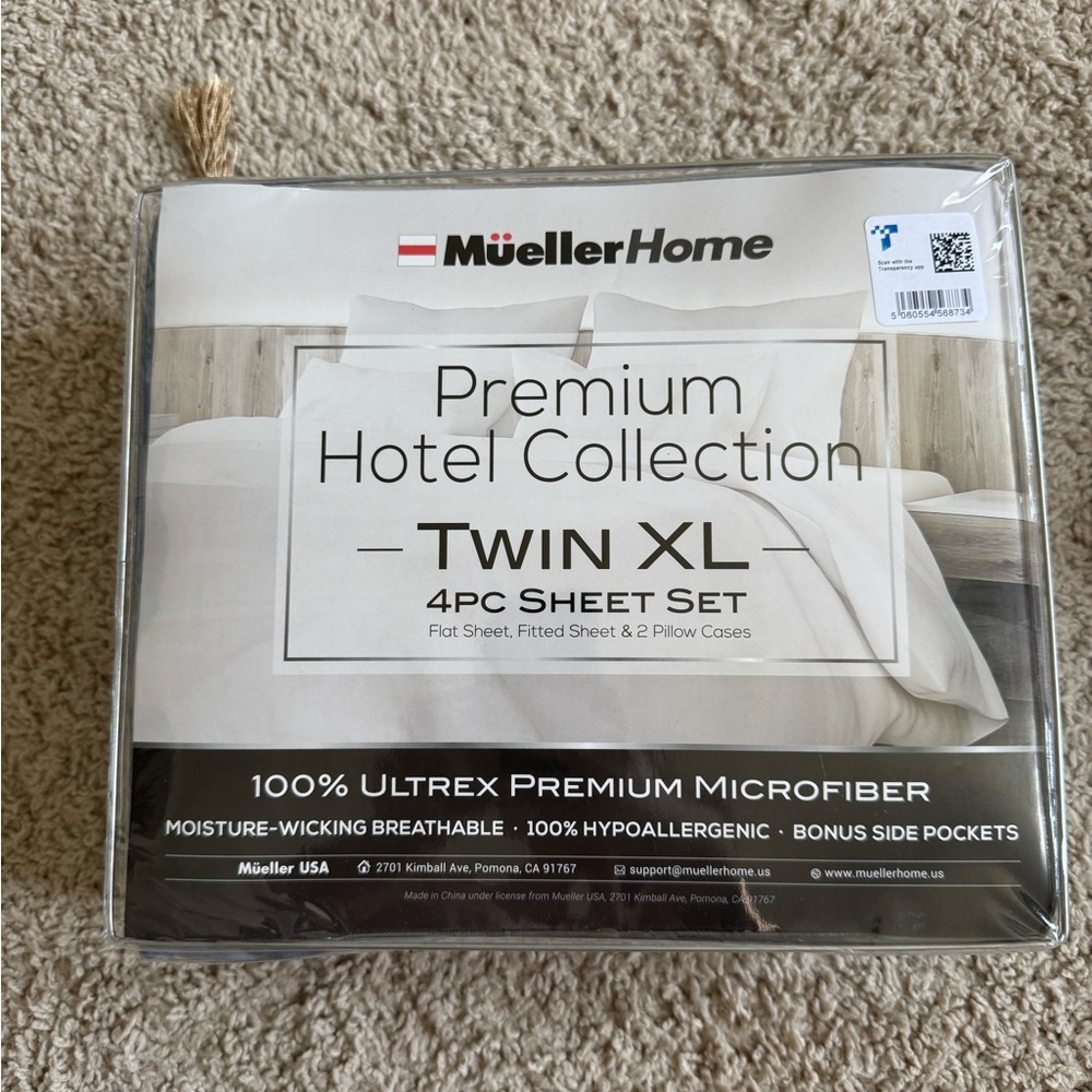 Brand New - Twin XL Sheet Set - Gray